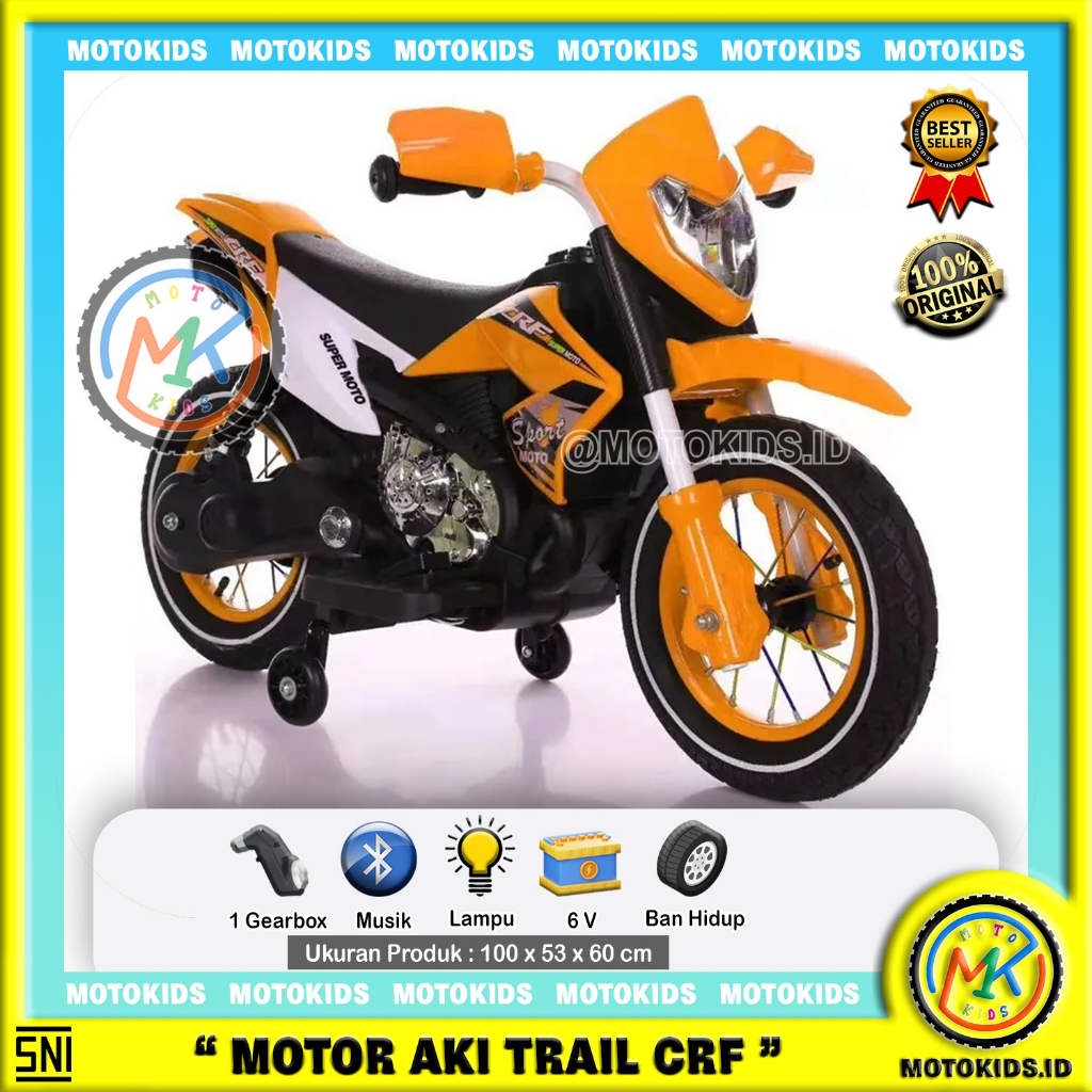 Motor Aki Anak Trail Ban Karet MOTOKIDS FB 6186 Mini Trail Elektrik Trail Aki Anak Electric Toys Mai