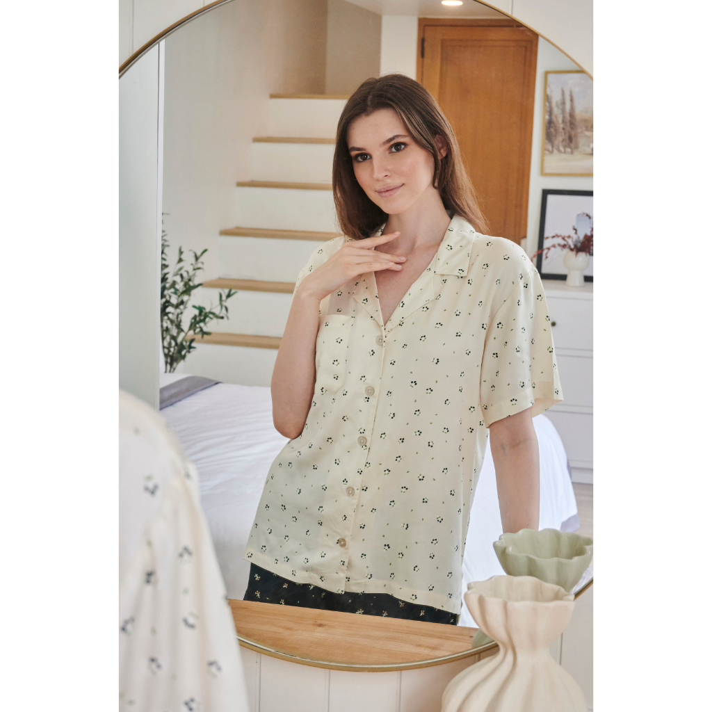 SLEEP PROJECT Unisex Pajama Set PEONY Piyama Rayon Twill