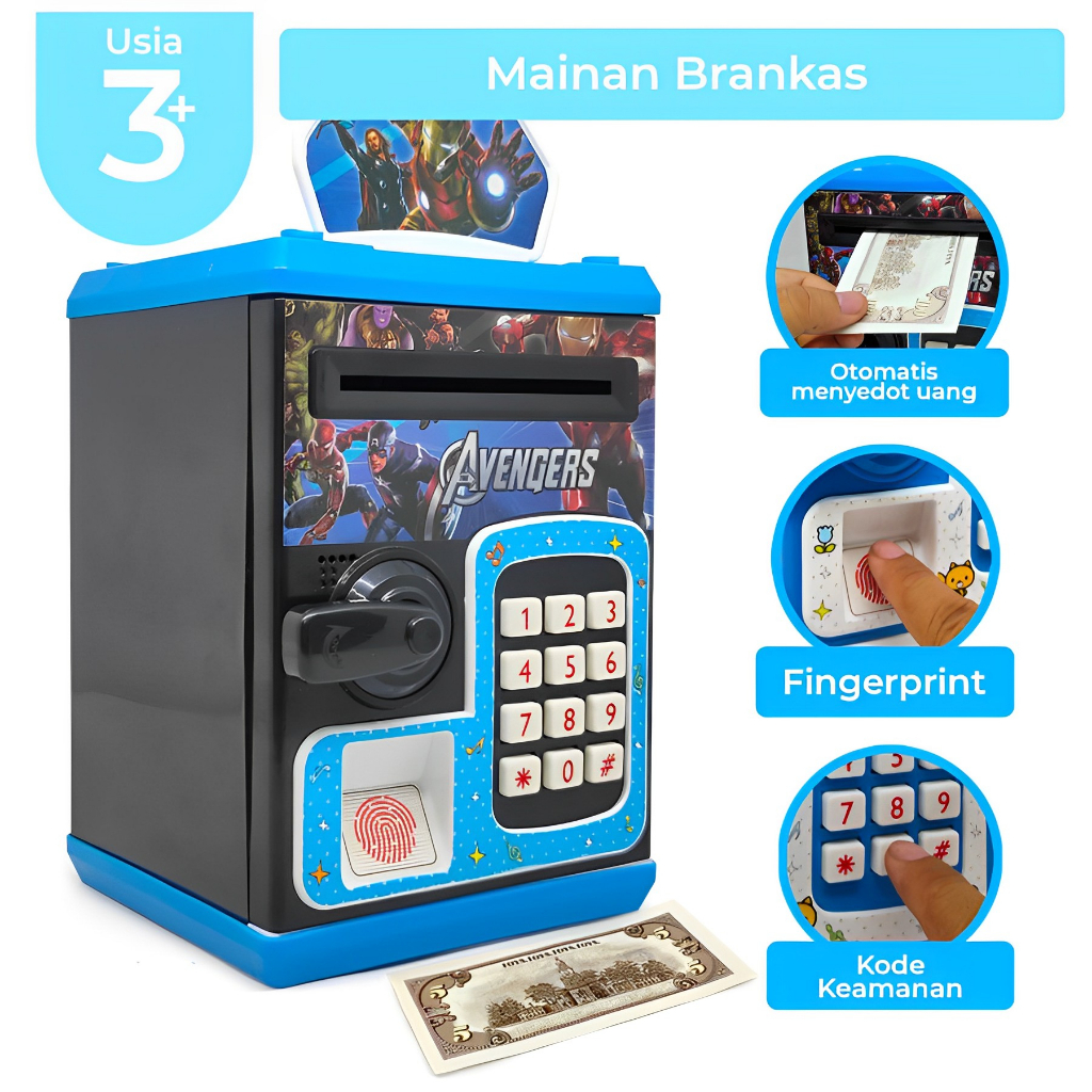 Mainan Celengan ATM Mini Anak | Mainan Edukasi Anak 5 Tahun Laki Laki Perempuan | Nabung | Cowok