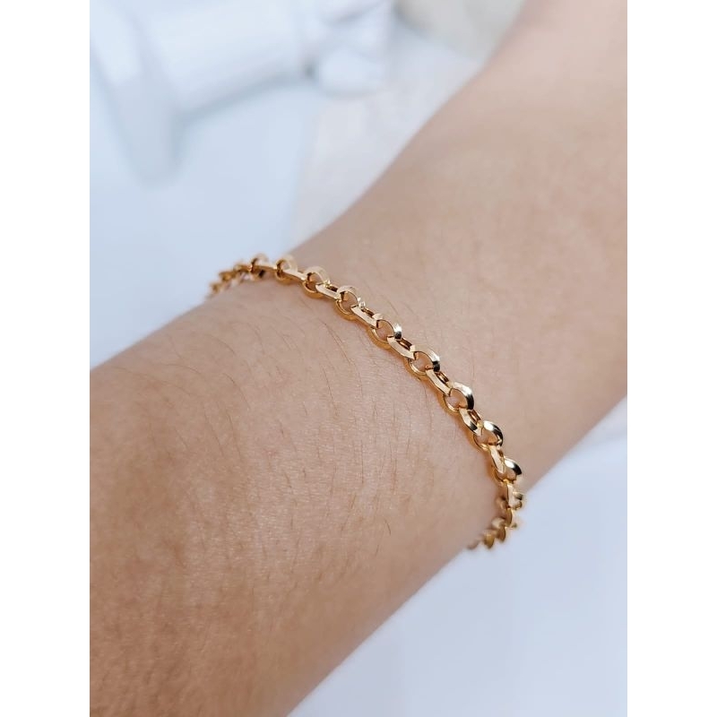 Gelang emas Mini Placato kadar 375/8k (16cm)