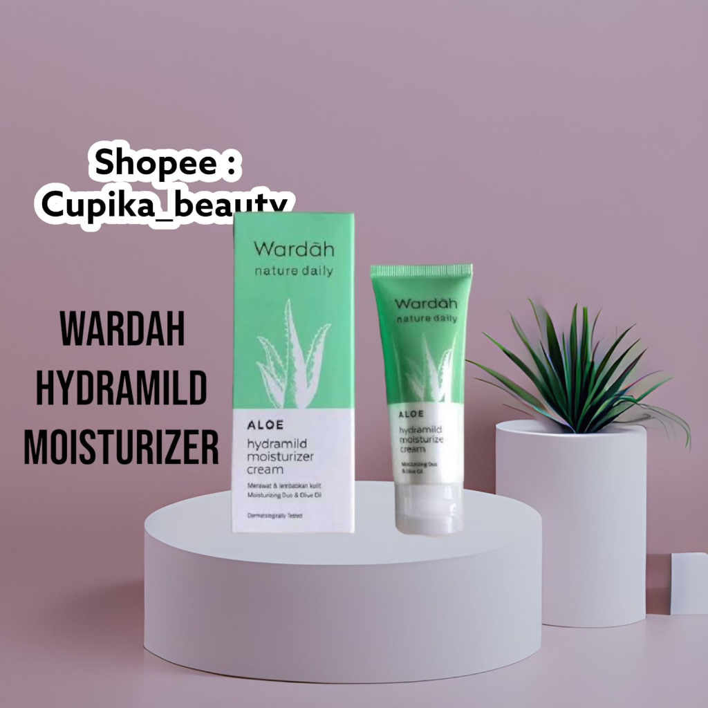 [ua] Wardah nature daily aloe hydramild moisturizer cream 40ML // wardah hydramildn moisturizer