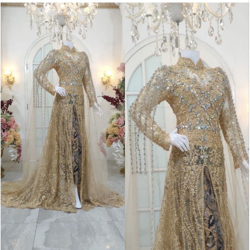 TERBARU//KEBAYA AKAD FULL PAYET MEWAH MODERN//KEBAYA