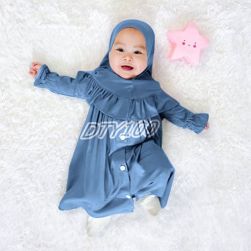 Gamis bayi perempuan newborn BiLqiS 0-6 bulan 6-12 bulan 12-18 bulan