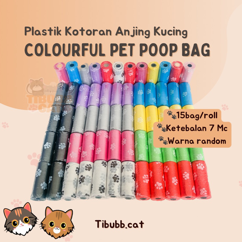 Plastik Poop Bag - Kantong Plastik Roll Refill Sampah Kotoran Kucing Anjing