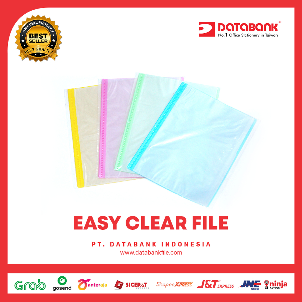 

DATABANK Easy Clear File Holder Dokumen Keeper Display Book A4 10 Poket Kantong
