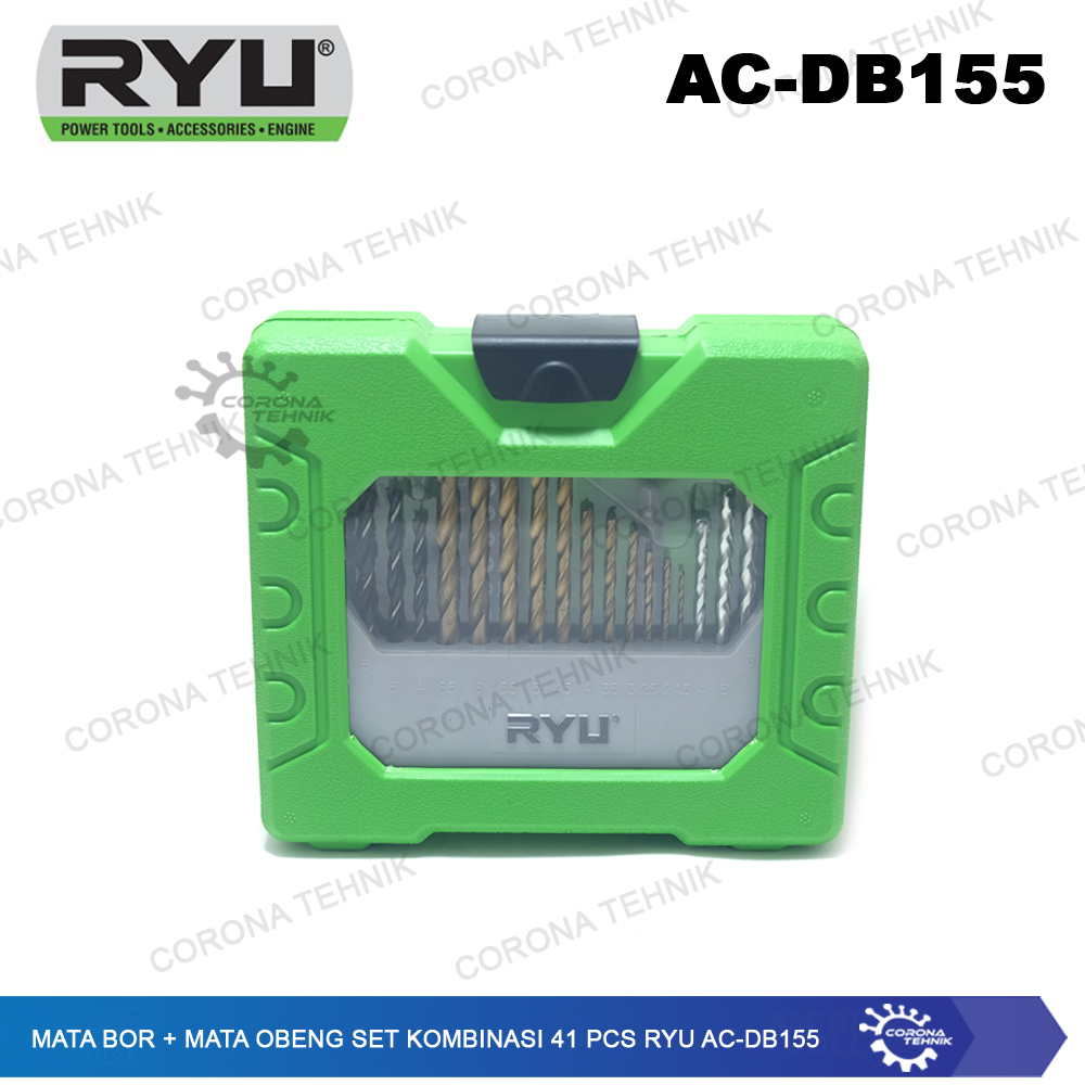 Kombinasi 41 Pcs Ryu AC-DB155 Mata Bor + Mata Obeng Set