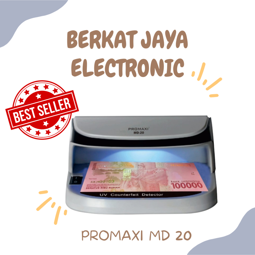 Money Detector Promaxi MD-20 Alat Pendeteksi Uang Palsu Promaxi MD-20