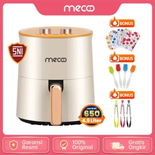 Mecoo Most Aesthetic Air Fryer 650 Low Watt  Air Fryer Manual 4.5 L Lilac Orange  NX-01-JX / NX 01 JX Hemat Listrik &amp; Anti Jeglek Mesin Penggorengan Tanpa Minyak