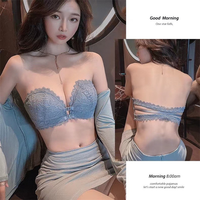 BS-101 Bra new Tanpa Kawat Terbaru kait depan push up