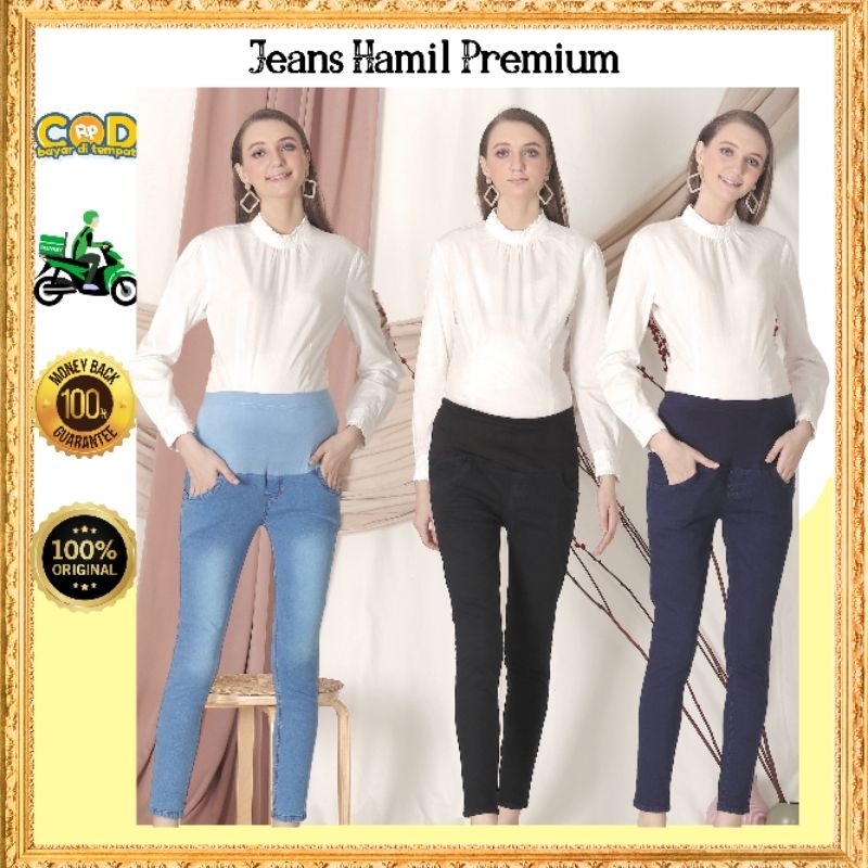Celana Ibu Hamil Jeans Hamil Bumil Kekinian Jeans Kerja Pensil Maternity Pants Premium Jeans Celana Melahirkan