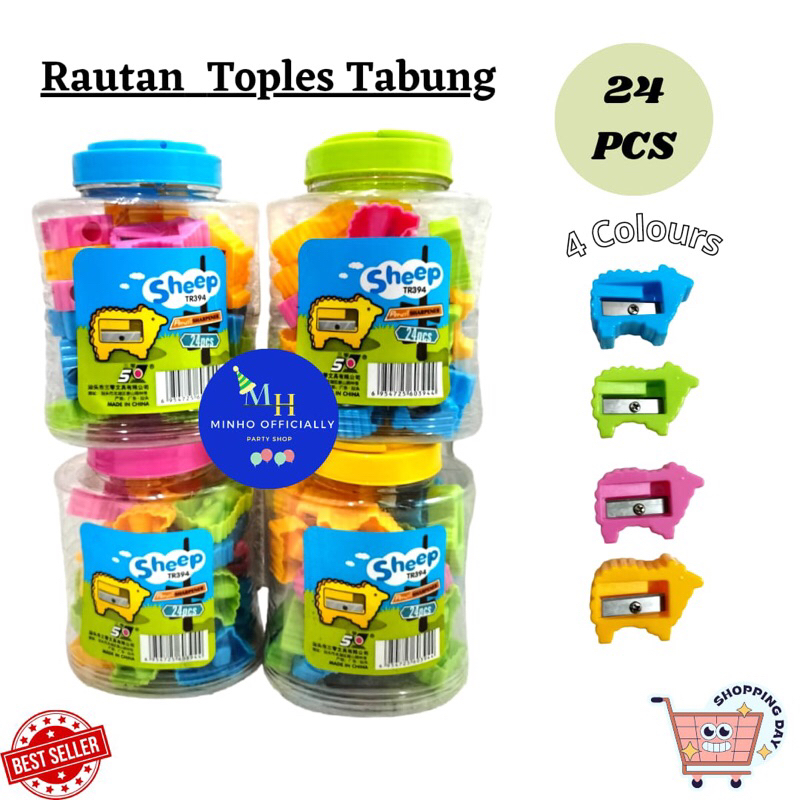 

Rautan Pensil Toples tabung / Serutan Pensil Toples Isi(24pcs)