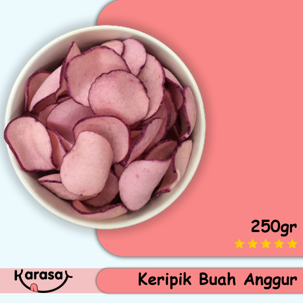 

Keripik Buah Anggur 250gr - Snack Manis Renyah - Karasa
