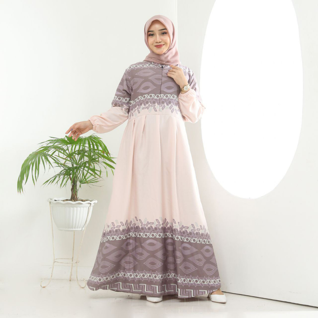 Saroja | Falia Dress Maxmara Silk Premium Gamis Syar'i Ramadhan