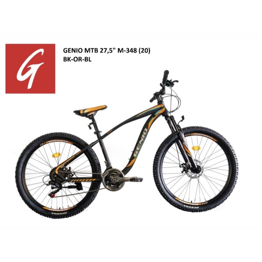 SEPEDA GUNUNG MTB GENIO M-348 27,5 inch M348 M 348 SHIMANO 8 SPEED sepeda remaja sepeda dewasa - onl