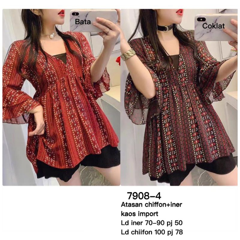 ATASAN CHIFFON+INER KAOS IMPORT MV-7908-4