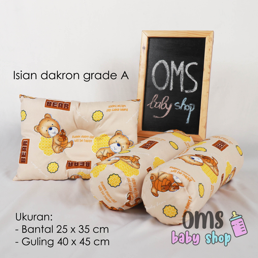 [FREE PACKING MIKA] Bantal Guling Bayi Newborn Set 3 in 1 / Kado Lahiran Premium