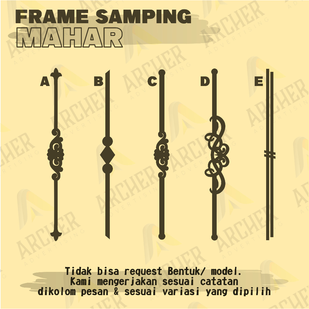 FRAME SAMPING PLYWOOD UNTUK HIASAN SESERAHAN DAN DEKORASI