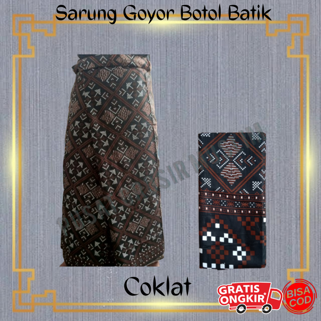 Terbaru Sarung Goyor Botol Batik Coklat Sarung Goyor Motif Batik Termurah !!!