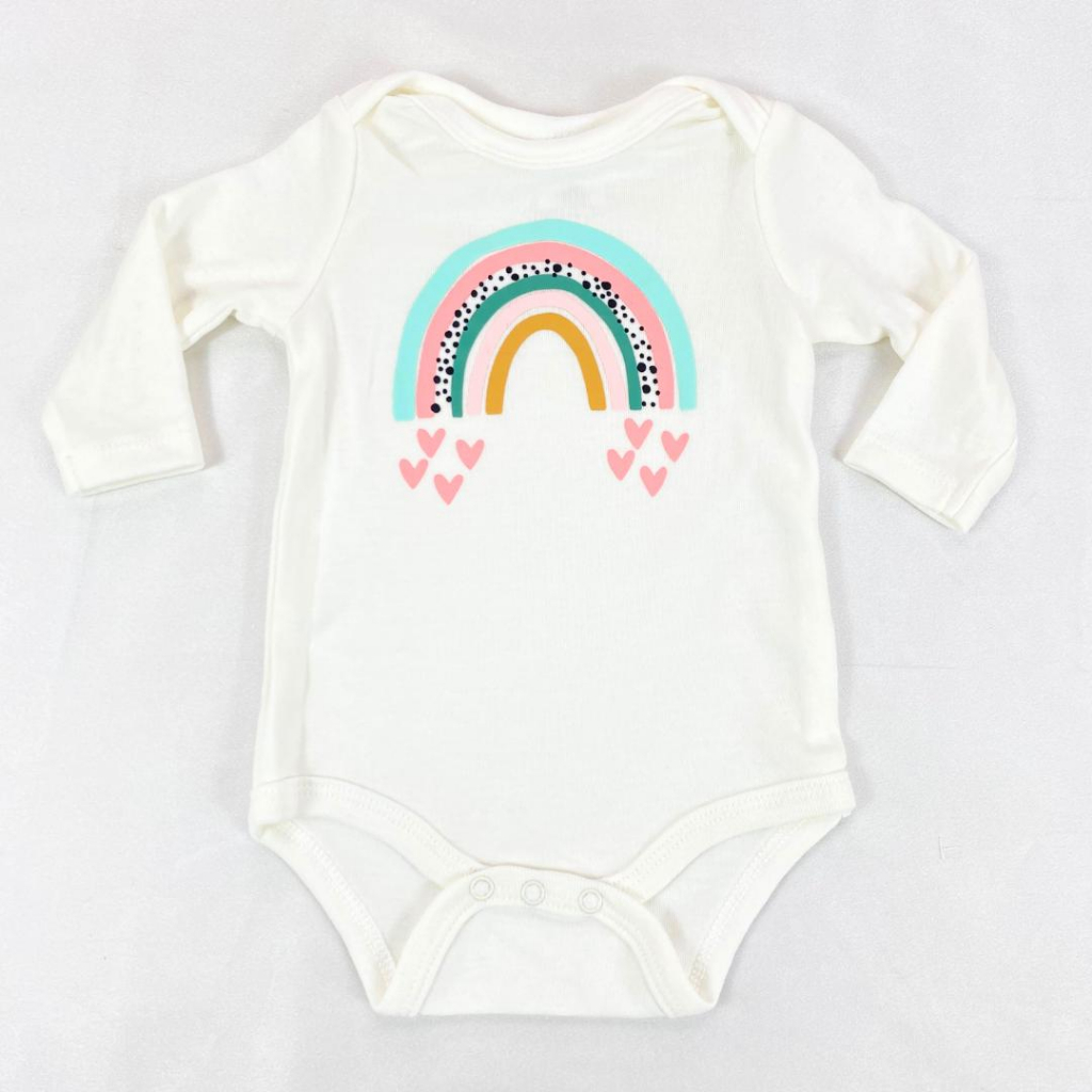 JUMPER SET - 4in1 NEWBORN 0-9 bulan import / baju bayi perempuan rainbow tosca lucu ala korea