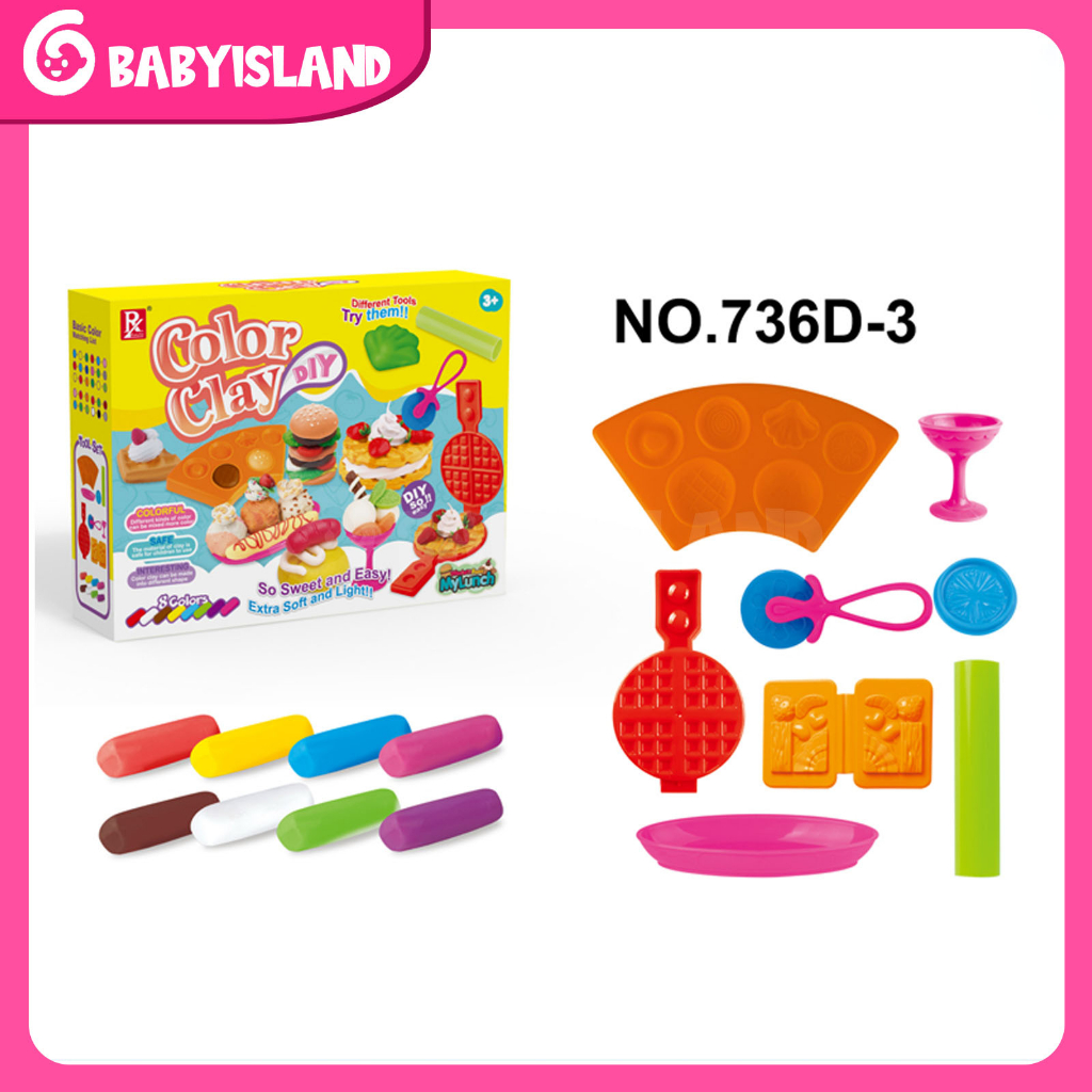 Mainan Adonan, Mesin Mie Warna, Barbekyu Lumpur Slushy, Pembuat Es Krim Plastisin Tanah Liat Dapur Mainan Set untuk Anak-anak, mie plastisin