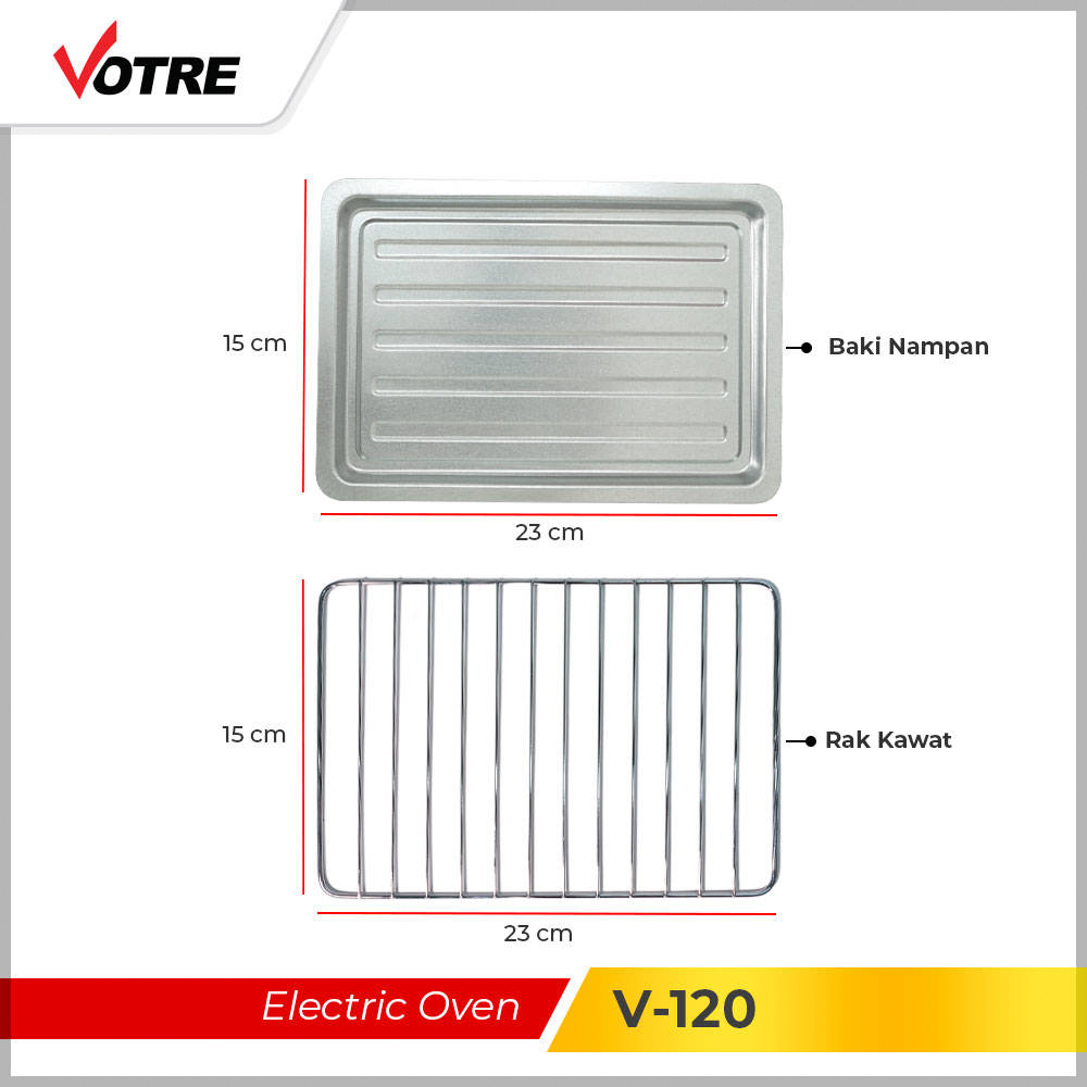 【Garansi 1 Tahun】Advance Voter Oven Listrik 12L-400 Low Watt Electric Oven Multi-Fungsi Kue Kontrol Suhu Waktu Roti