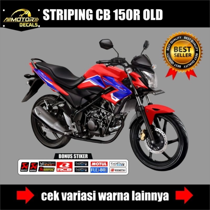 Striping Honda CB 150R old/Lama - Decal Stiker Motor Cb150r Variasi Hrc Three Color