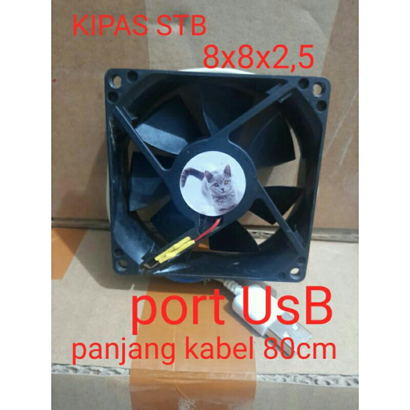 Kipas STB 8x8 5v dc (modifikasi)/ USB fan colling / kipas pendingin STB.