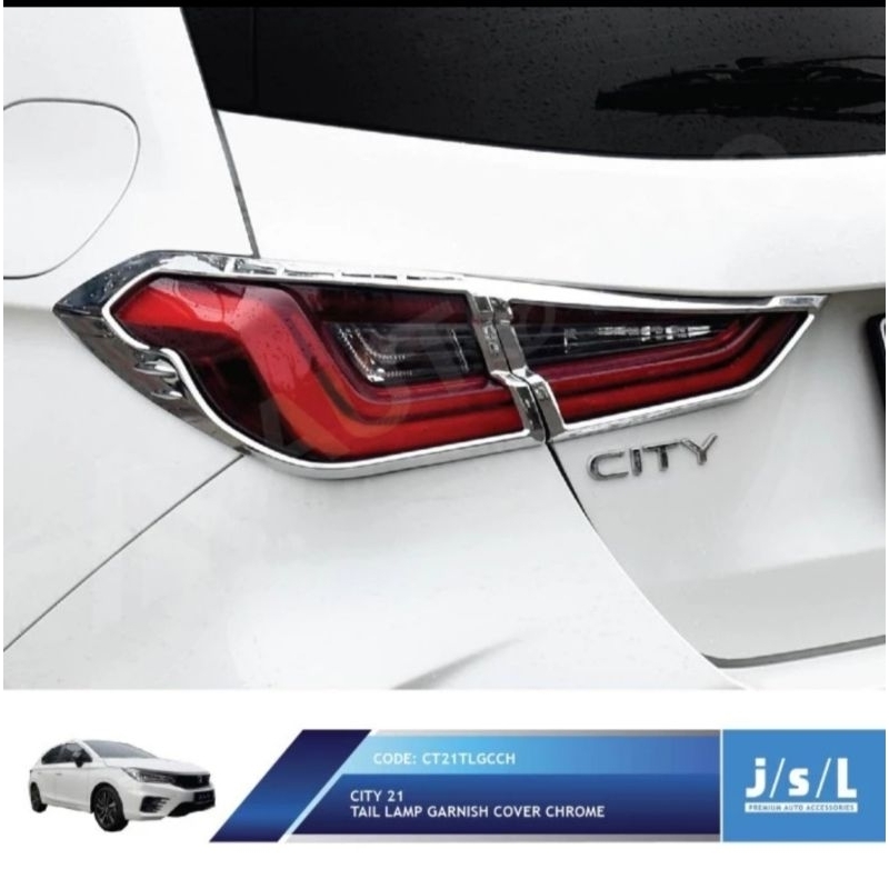 Garnish Lampu Belakang City Hatchback 2021 Chrome
