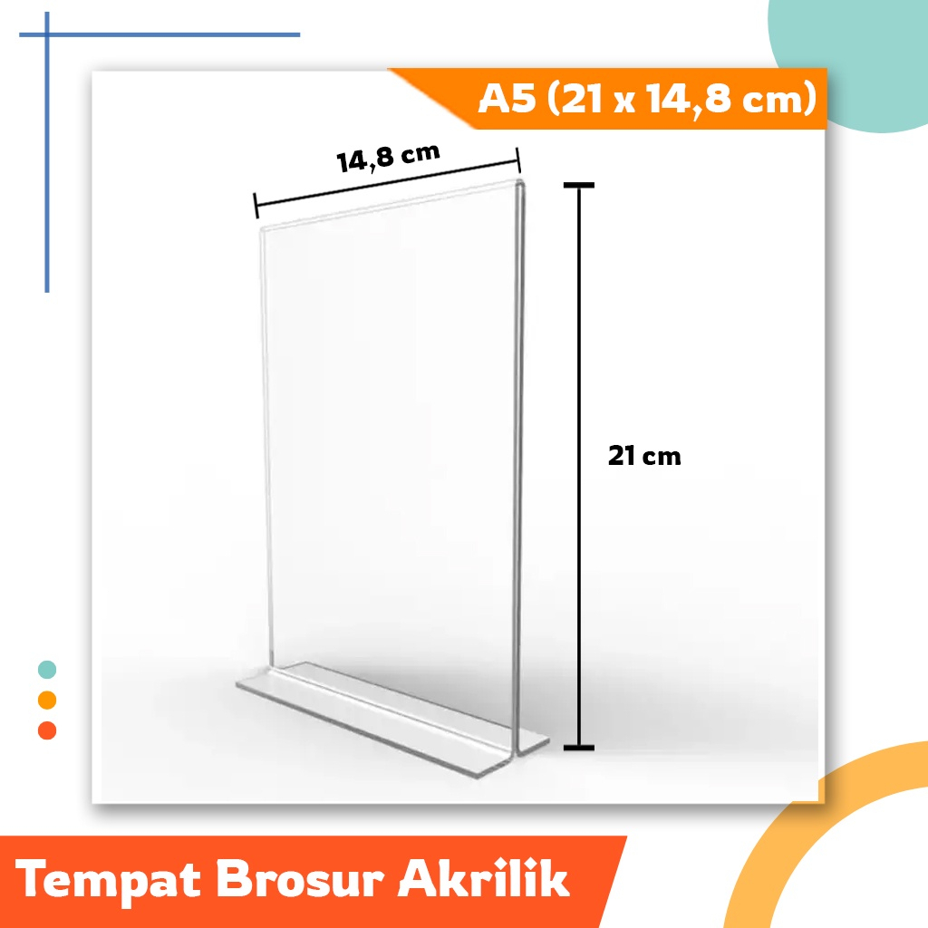 

TEMPAT BROSUR / TENT HOLDER / TENT CARD AKRILIK DISPLAY UKURAN A4, A5, A6