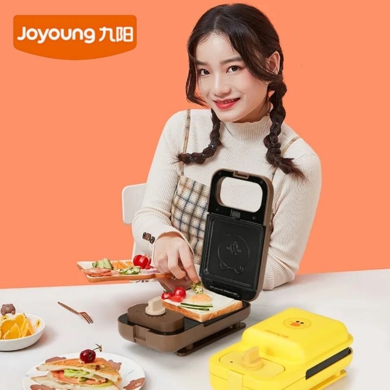 Joyoung Electric Waffle Maker Crepe Sandwich Machine Non-stick Toaster Cartoon Line Friends Sally