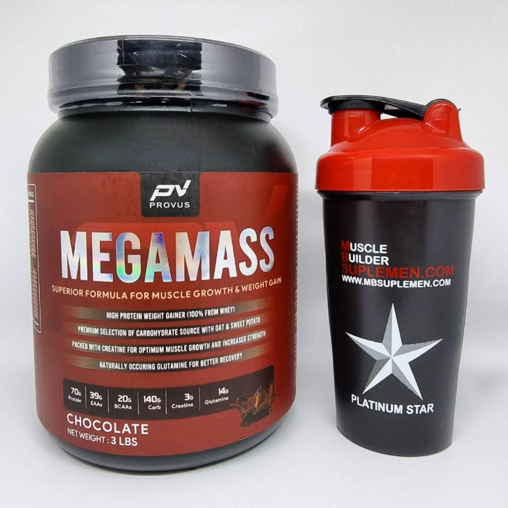 Provus Mega Mass 3 lbs Gainer 3lbs 3lb 15 6 12 lb MegaMass Weight Gain Serious Mass ON Optimum Nutri