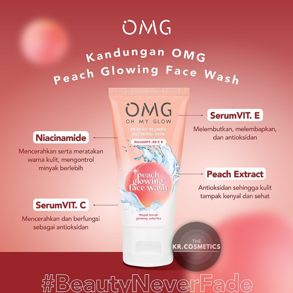 OMG OH MY Glow Peach Glowing Face Wash 50ml