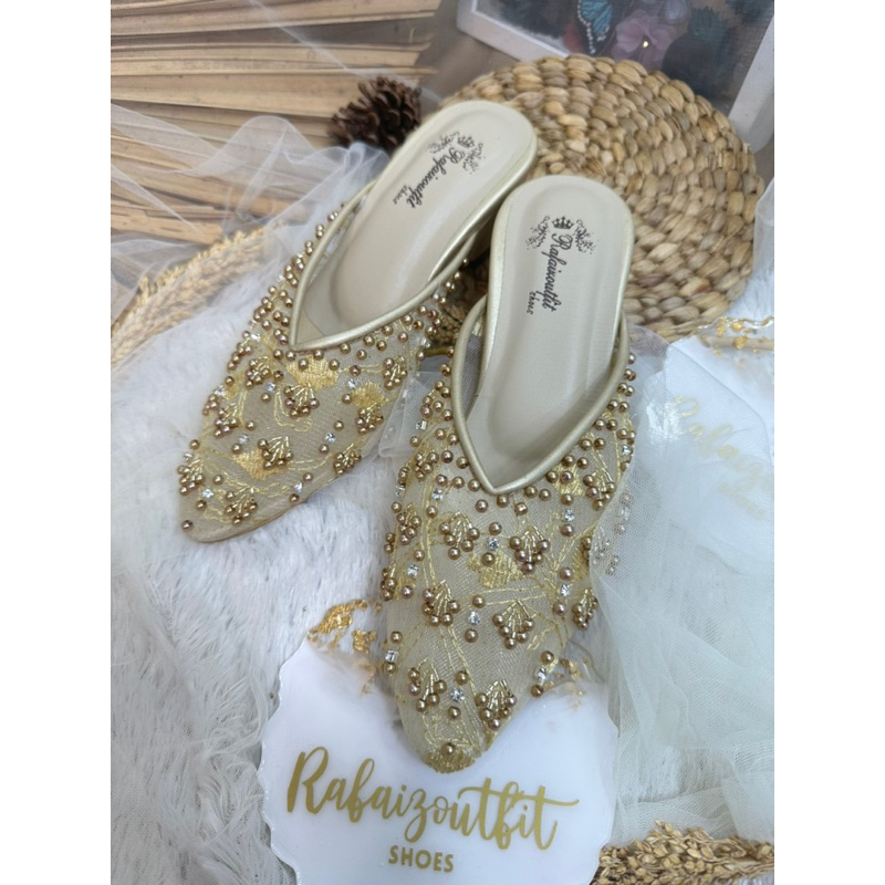 sepatu wedding wanita marrisa gold 3cm