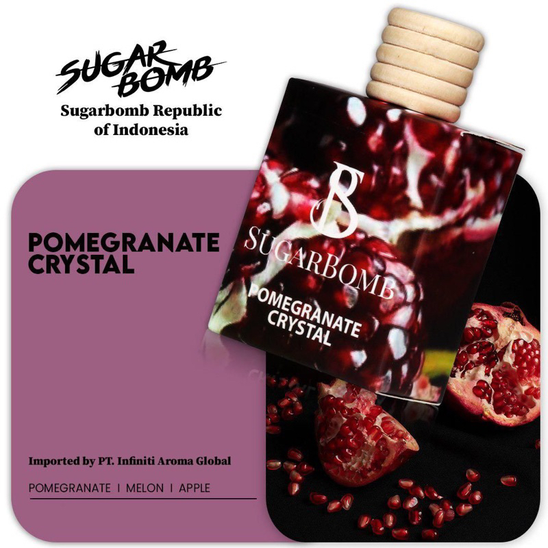 PARFUM MOBIL SUGARBOMB WANGI POMEGRANATE, PARFUM GANTUNG MOBIL, PARFUM GANTUNG RUANGAN WANGI, PARFUM