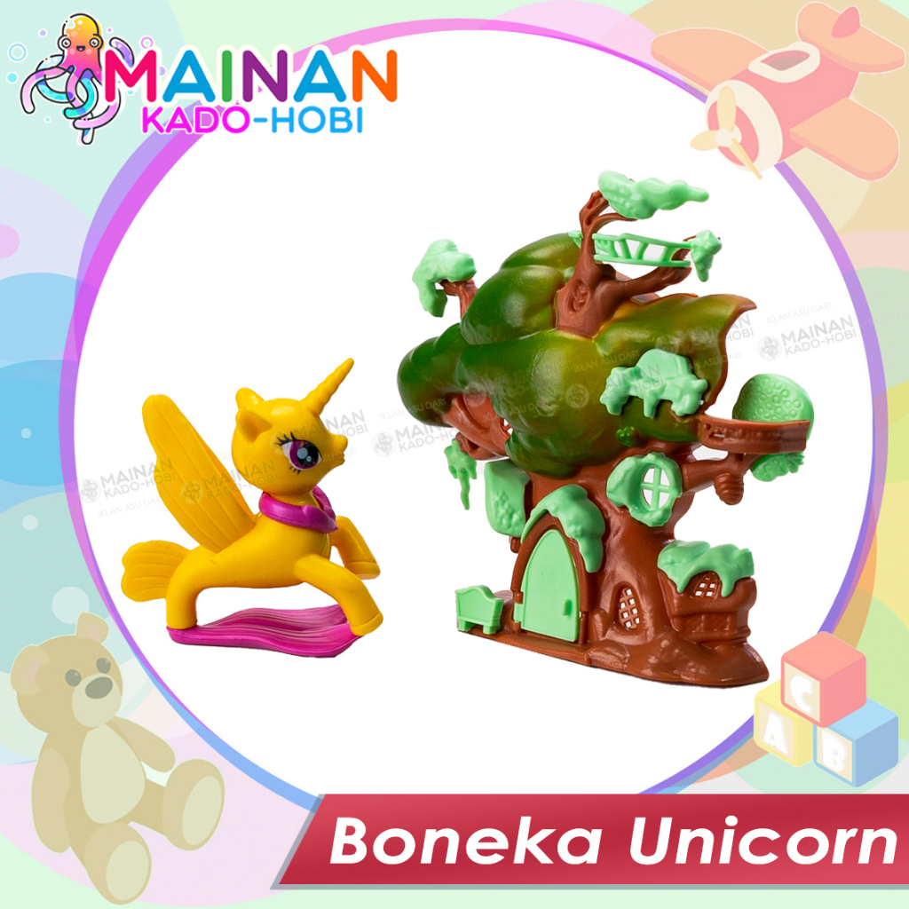 MAINAN EDUKASI ANAK PEREMPUAN DIY MINIATURE THE SPARKLING UNICORN DOLL