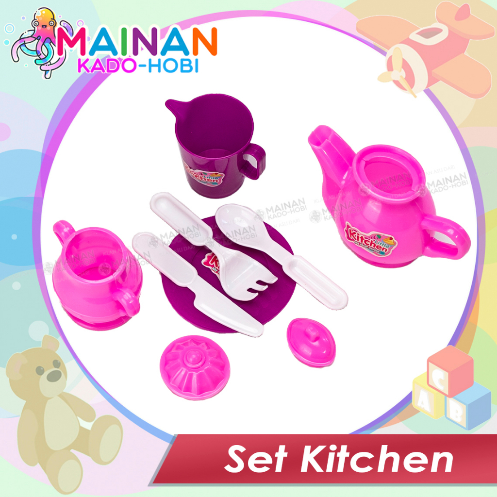 SET MAINAN DIY ANAK GIRL PEREMPUAN MINIATUR MASAKAN KITCHEN TEKO