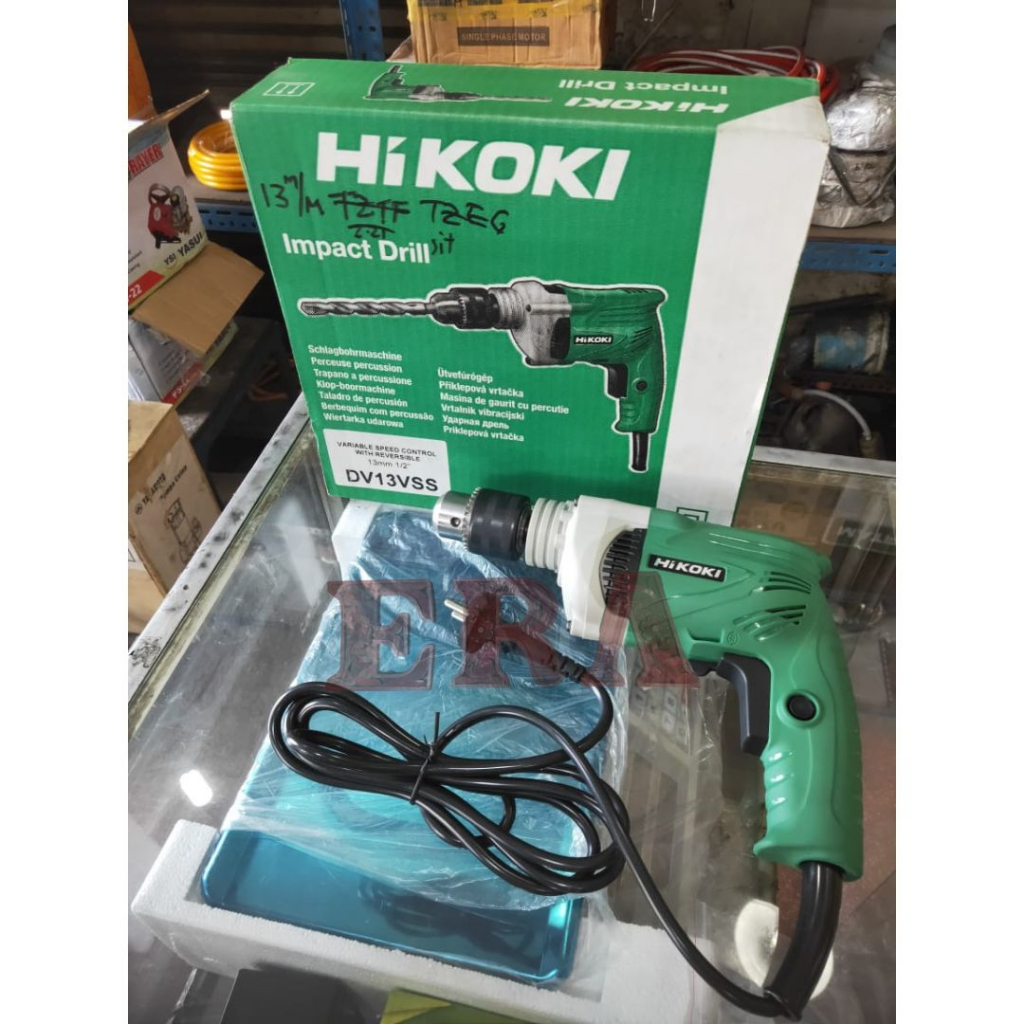HIKOKI - Bor Tembok 13mm DV13VSS Hitachi Bor Kayu Besi Drill