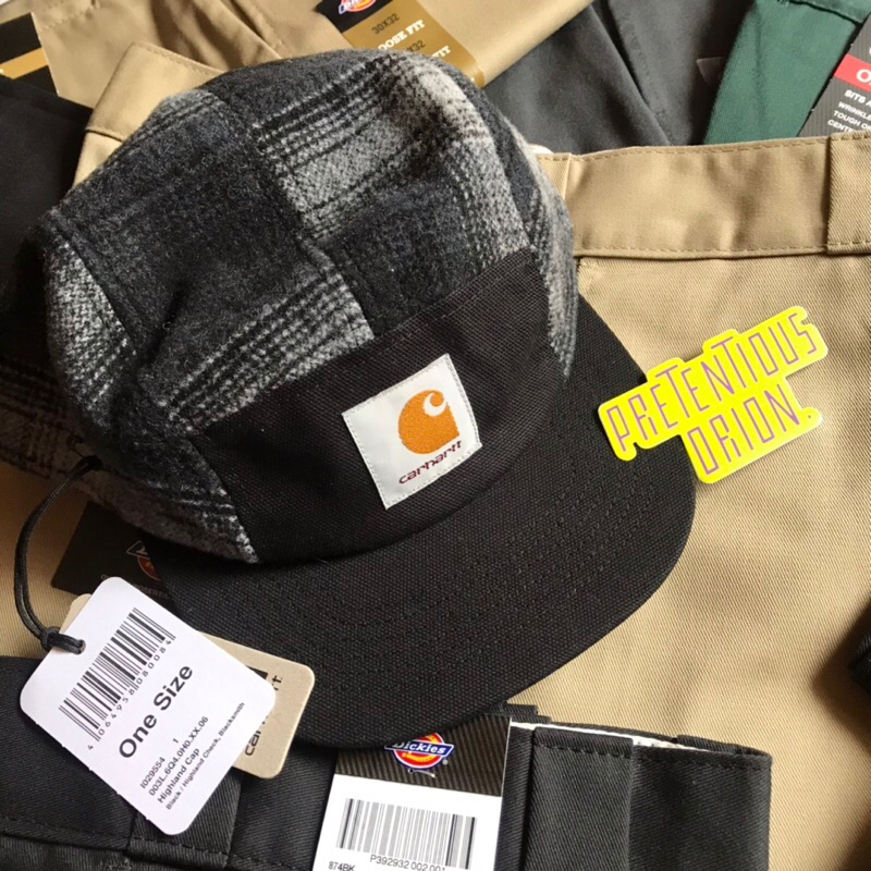 Carhartt WIP Highland Cap Checker Hamilton Black Original
