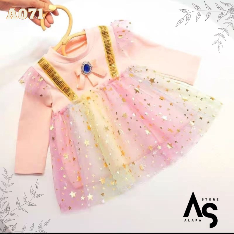 Dress anak perempuan Import 1-4 th A071