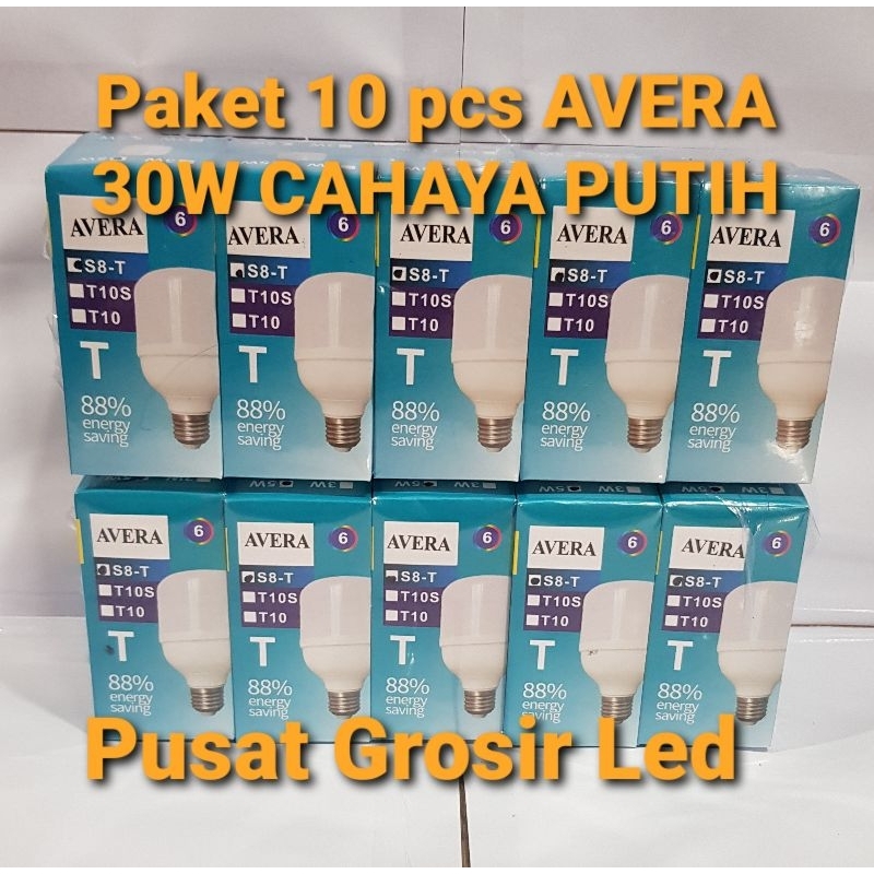 Paket Hemat 10 Pcs Lampu Led Murah 30w 30 Watt Cahaya Super Terang