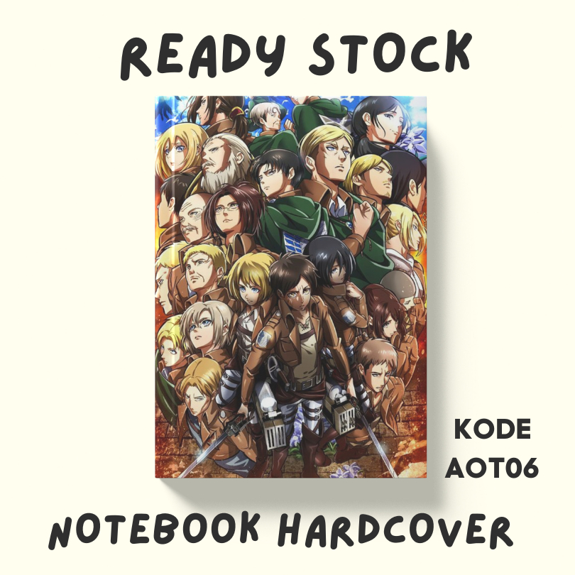 

BUKU NOTEBOOK ATTACK ON TITAN/ BUKU CATATAN ATTACK ON TITAN KODE AOT06