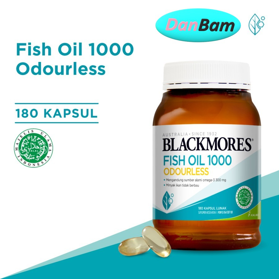 Blackmores Odourless Fish Oil 1000 Membantu Memelihara Kesehatan (180)