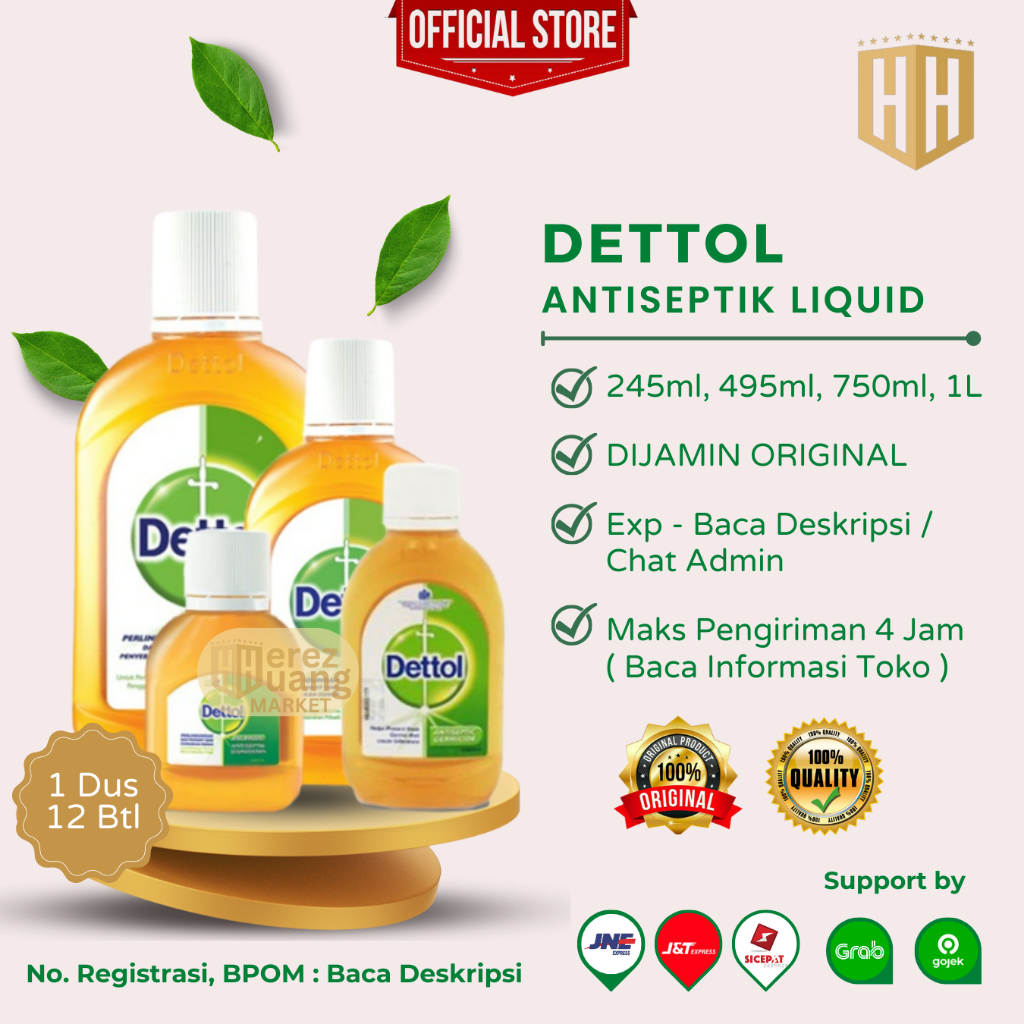 Dettol Cairan Antiseptik 495ml / Dettol Antiseptic 495 ml