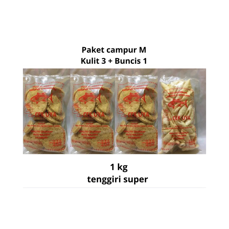 

Paket Campur isi 4 bungkus total 1kg ( 3 kerupuk kulit super + 1 kerupuk buncis super)