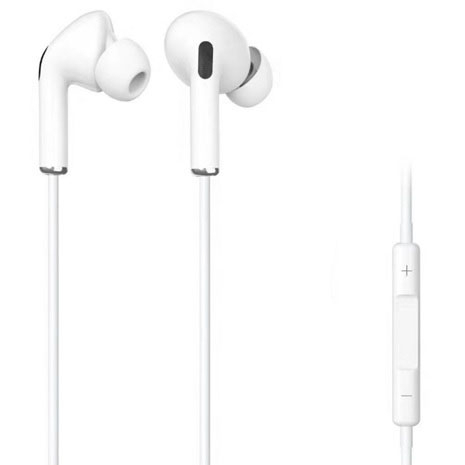 Earphone Stereo with Microphone - White