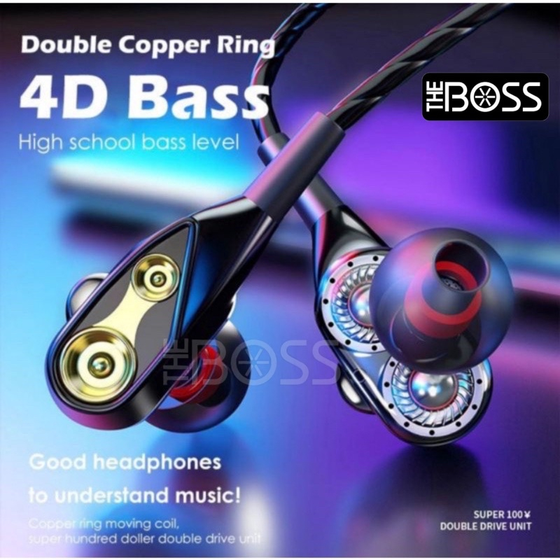 Handsfree Headset JB-11 Double Sound Headset Universal SPORTS JB11 Earphone Purebass Murah