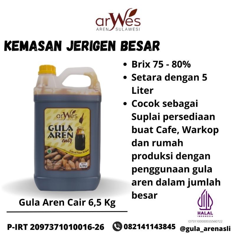 

Gula Aren Cair / Merah / Brown Sugar 5L - Arwes