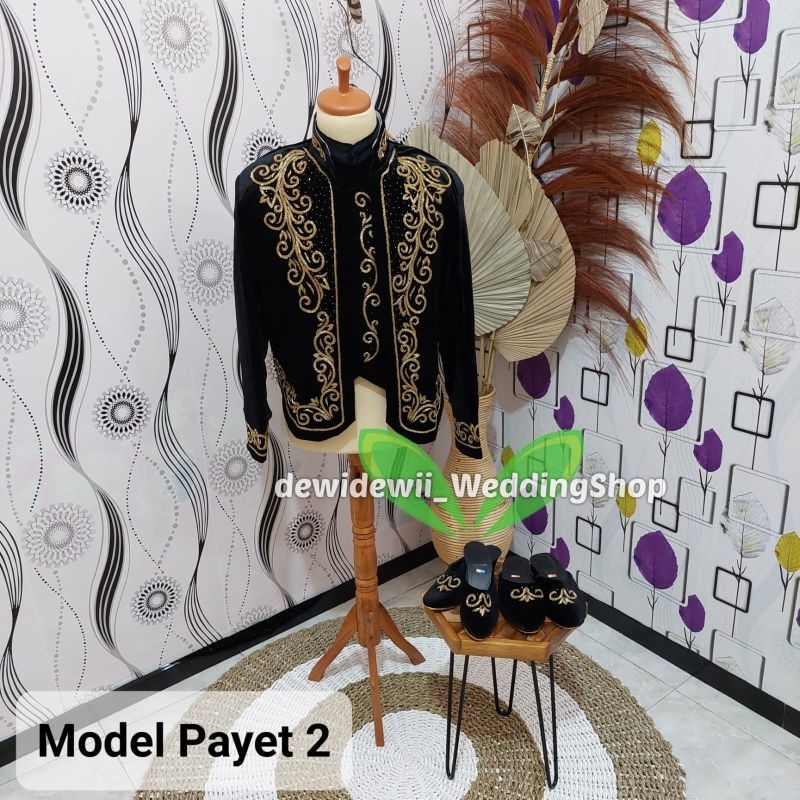 Beskap Pengantin / Beskap Bludru Payet - Model Payet 2