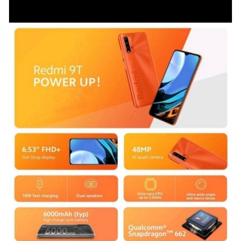 REDMI 9T 6 128gb GARANSI