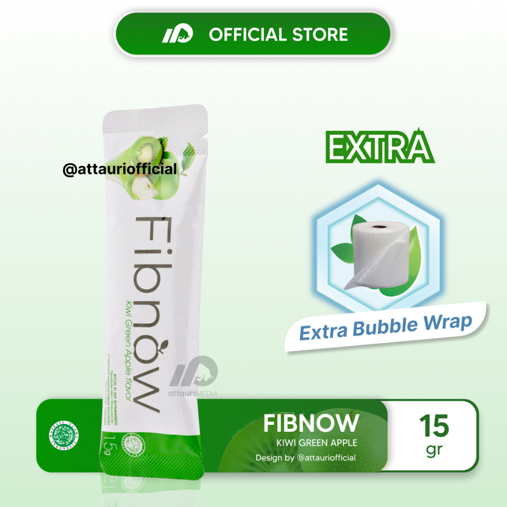 Fibnow Nutrition High Fiber (1 Sachet) Makanan Tambahan Kaya Nutrisi dengan Kiwi Green Apple Body Sl